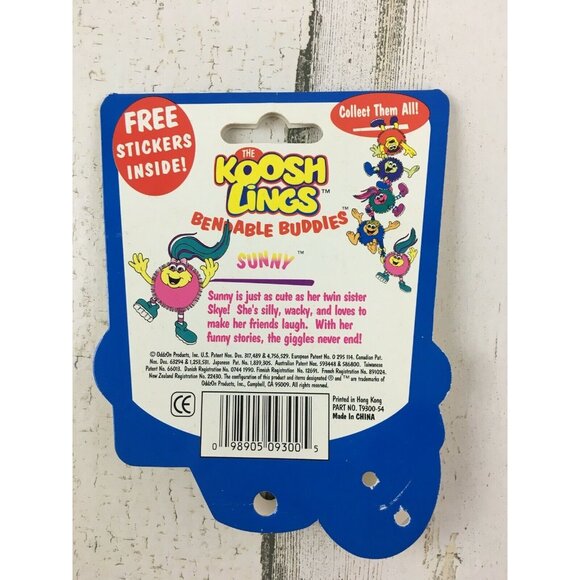 Koosh Lings Tag and Stickers ONLY 1996 Ball OddzOn Vtg - Picture 3 of 3